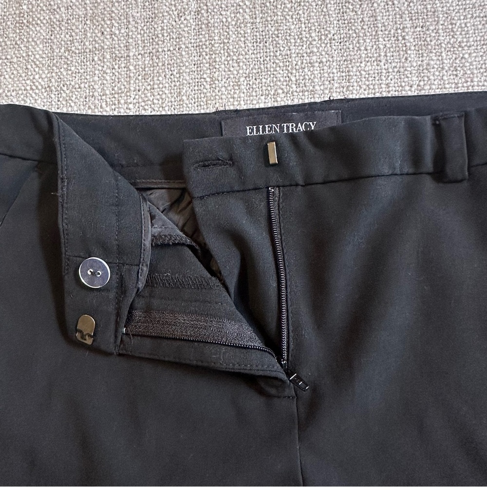 ELLEN TRACY Black Dress Pants Trousers Suit Separate Office Professional Wmns 2 - Picture 3 of 13